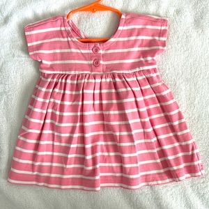 Hanna Andersson Pink & White Stripe Baby Twirl dress with matching bloomers